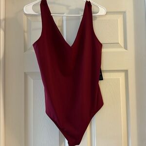 NWT EXPRESS Burgundy Body Contour Body Suit
